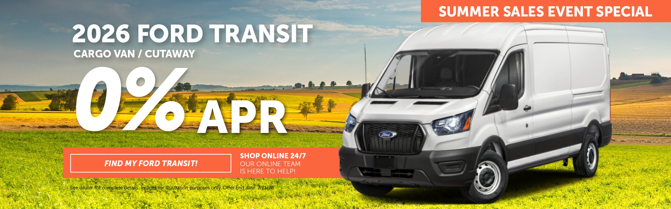 2026 Ford Transit Cargo / Cutaway - 0% APR - July 2026