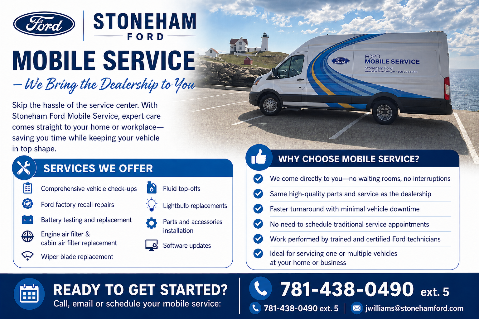 Stoneham Ford Mobile Service Van - May 2026