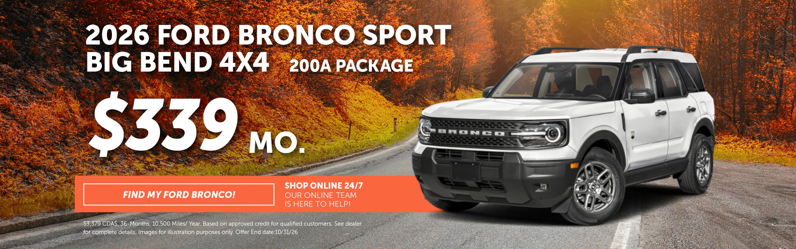 2026 Bronco Sport Big Bend 4x4 - October 2026