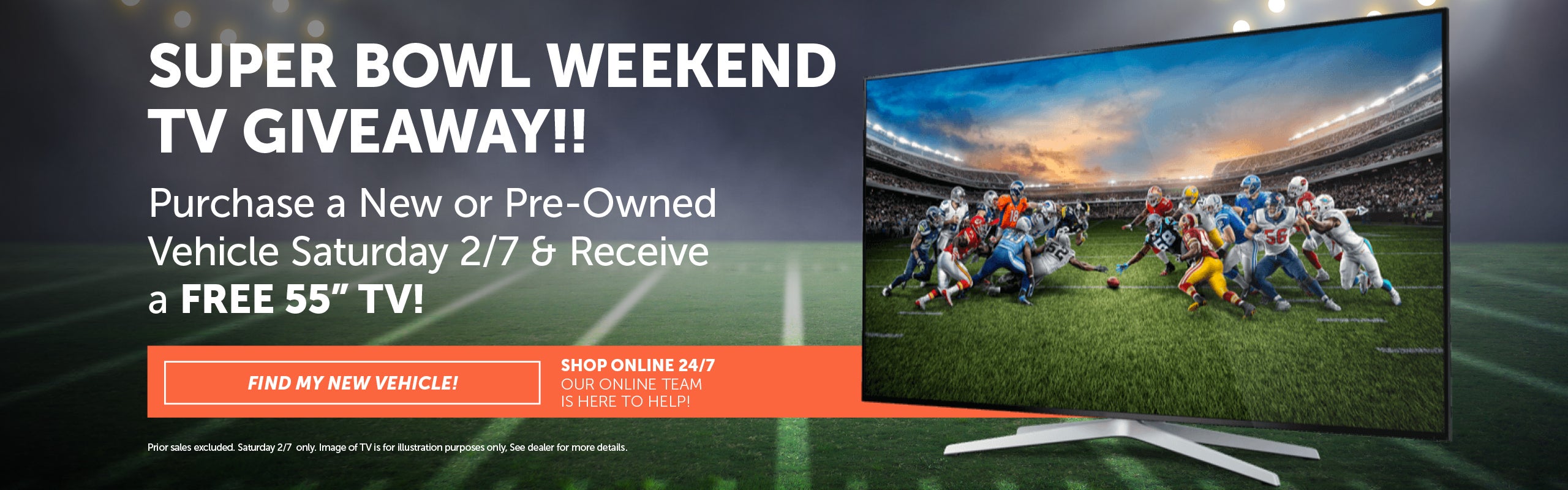 55" TV Giveaway - Super Bowl Weekend