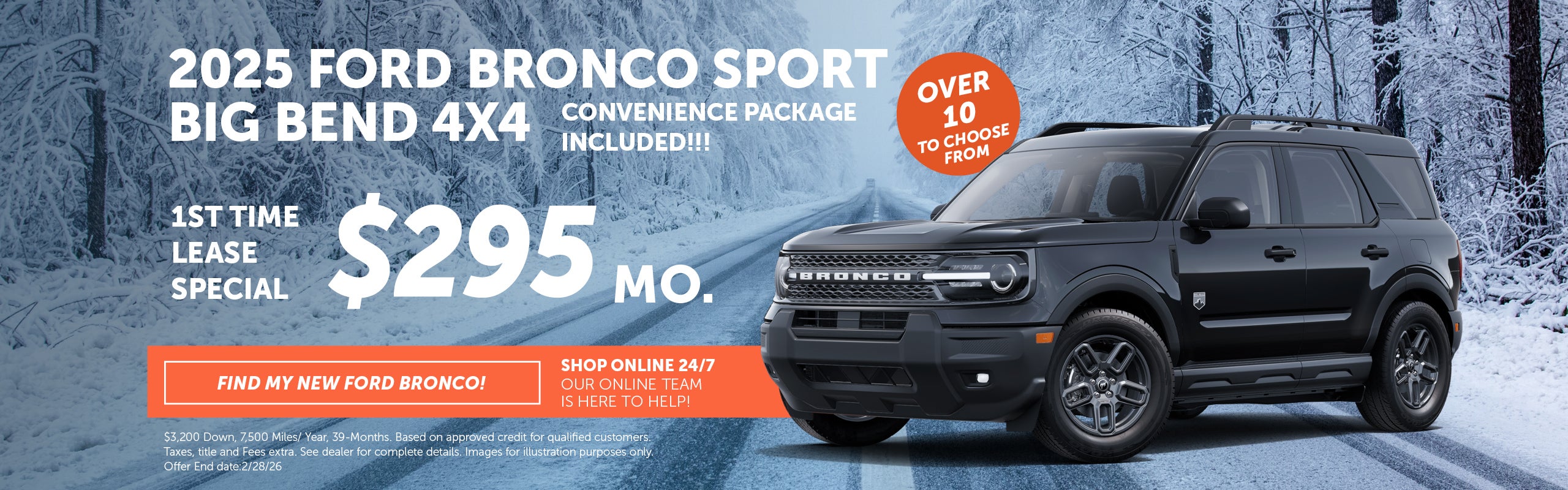 First Time Buyer's Lease Special - 2025 Bronco Sport