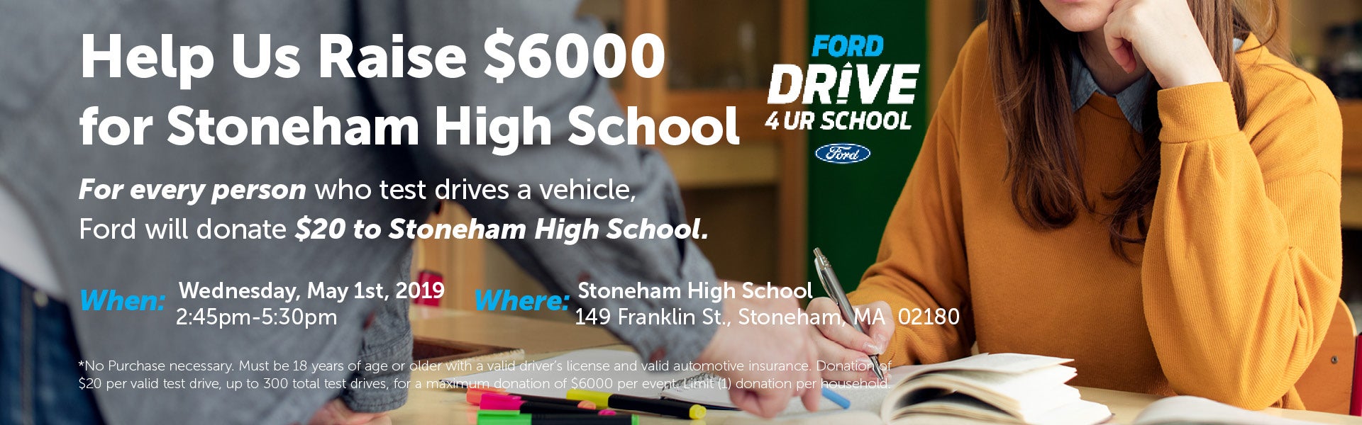 Drive for your school event